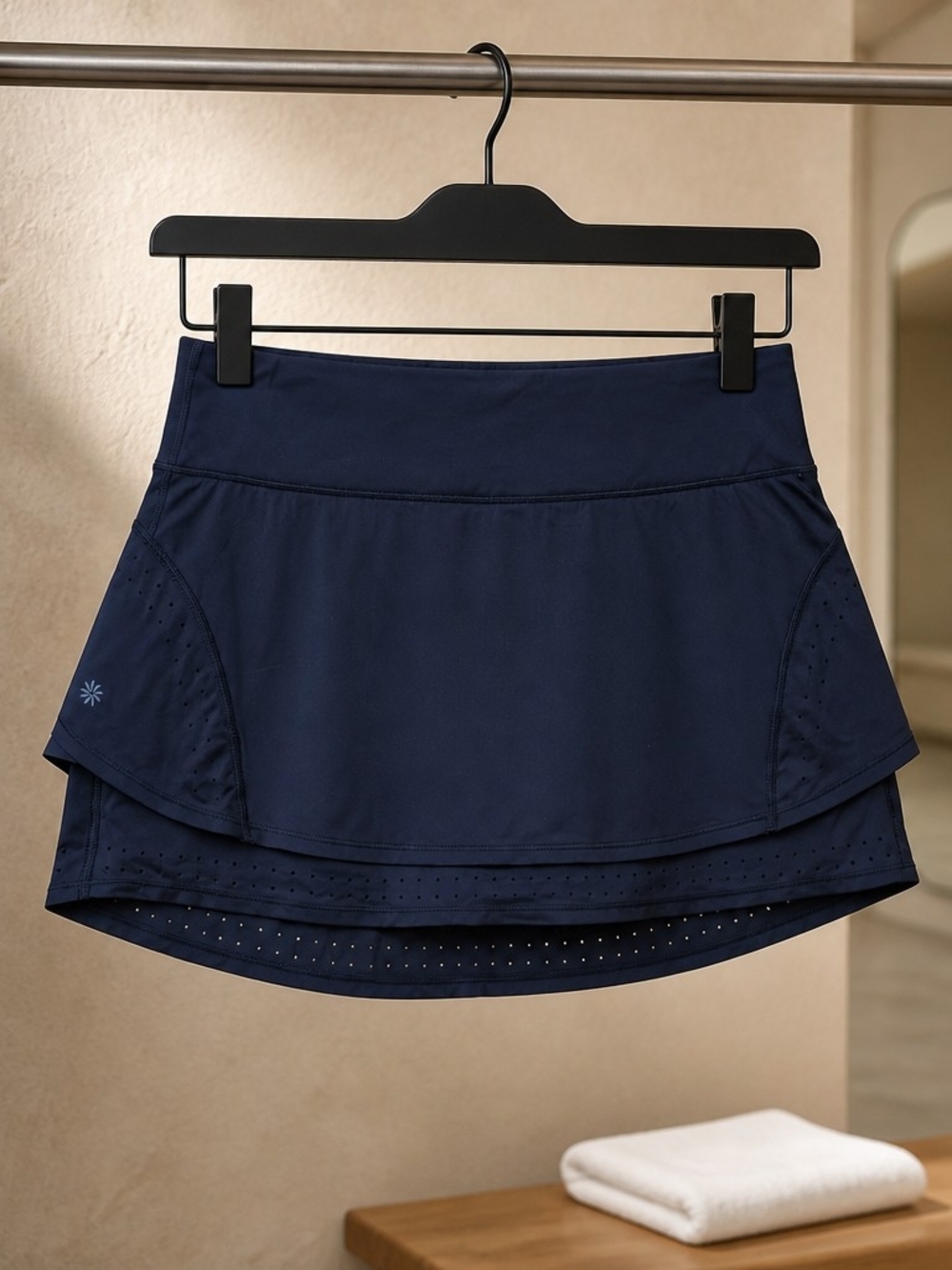 Athleta Black Performance Tennis Golf Running Skort Size L